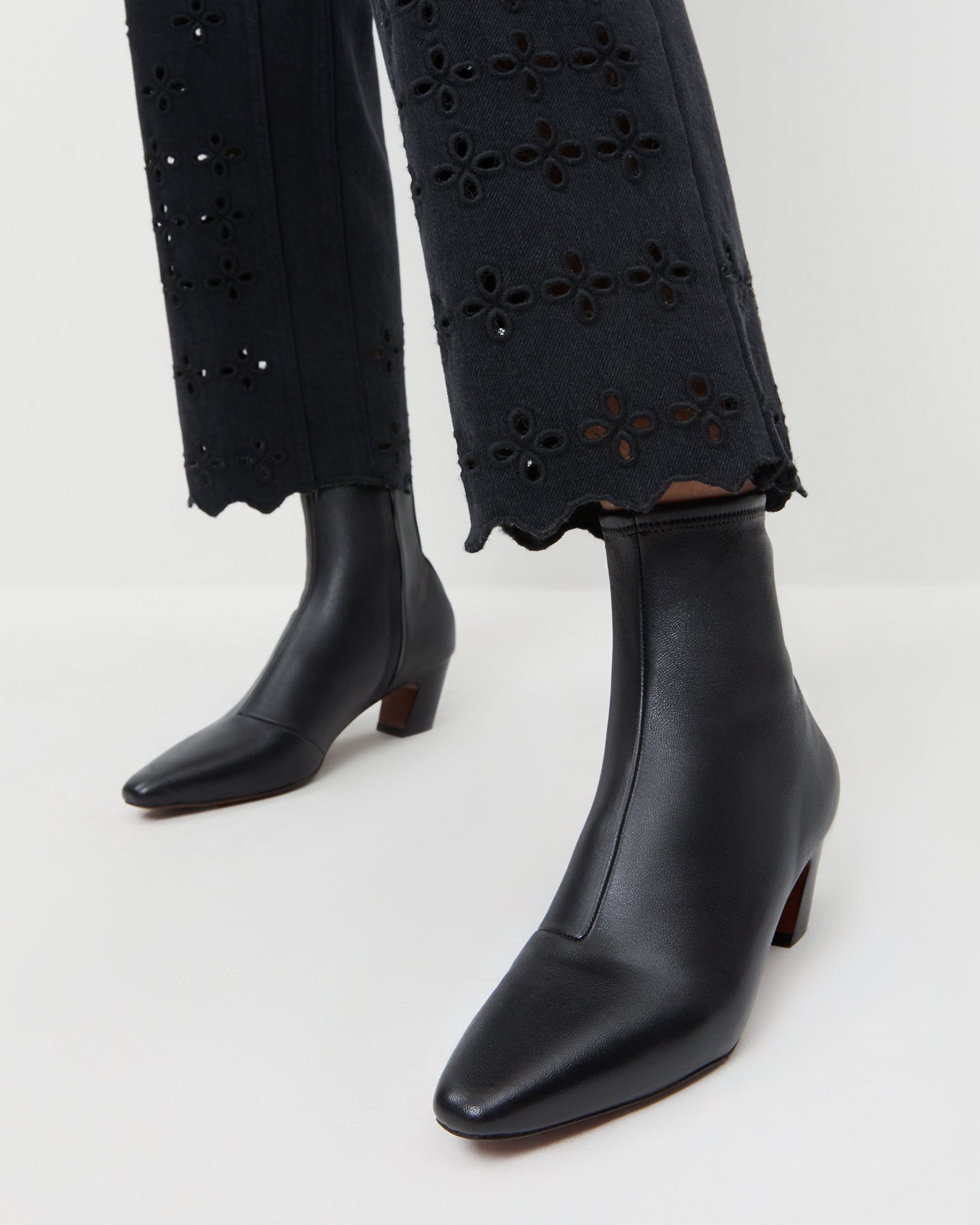 Doria Black Leather Ankle Boot | Women Loeffler Randall