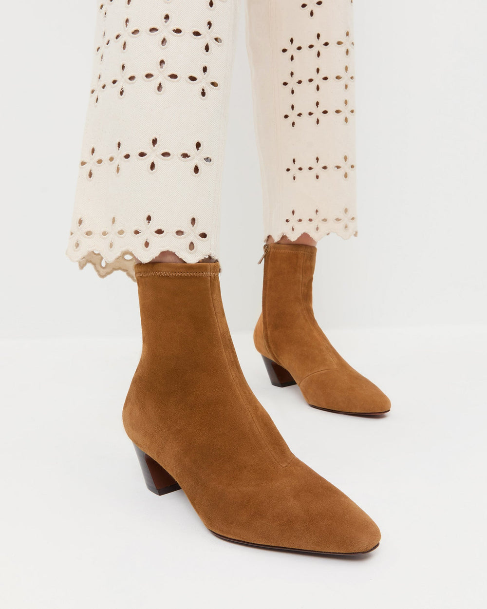 Loeffler Randall Women | Doria Cacao Suede Ankle Boot