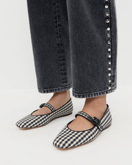 Loeffler Randall Women | Ginger Black/White Gingham Mary Jane