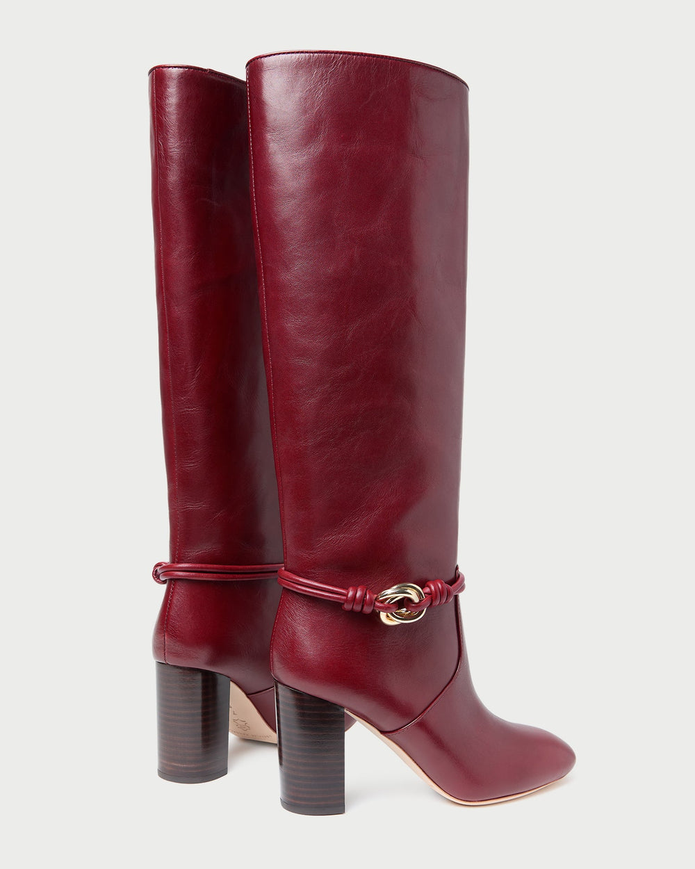 Loeffler Randall Women | Goldy Wine/Gold Leather Tall Boot
