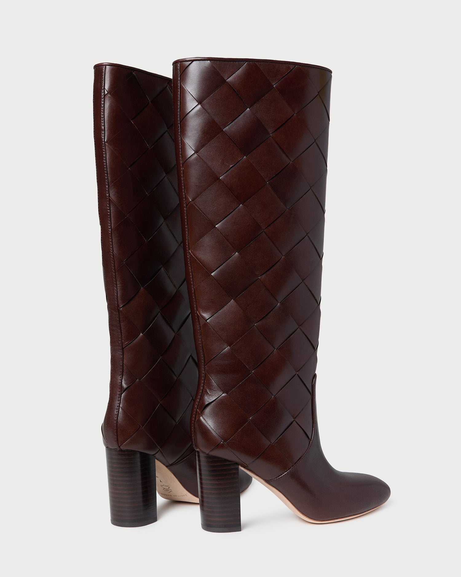 Goldy Espresso Woven Leather Tall Boot | Women Loeffler Randall