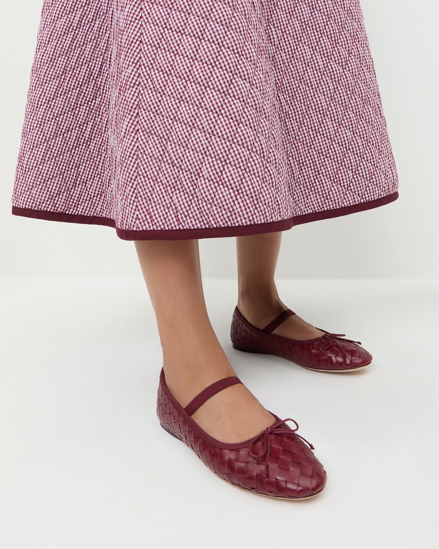 Leonie Wine Woven Ballet Flat | Loeffler Randall Women