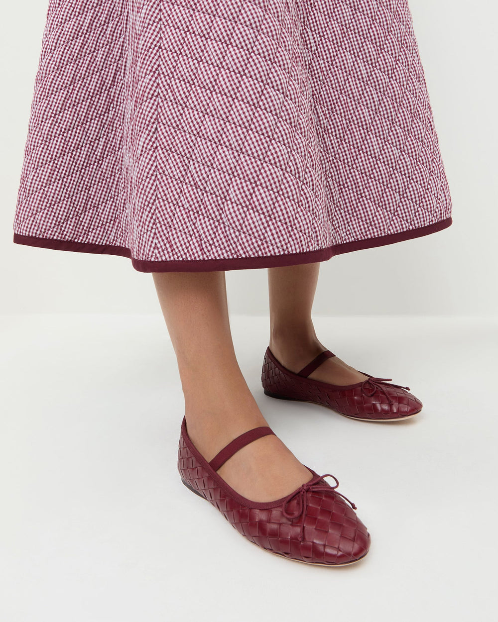 Leonie Wine Woven Ballet Flat | Loeffler Randall Women