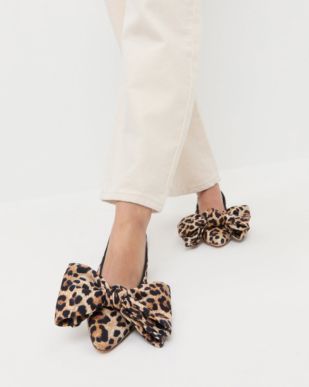 Noa Leopard Jersey Bow Flat | Loeffler Randall Women