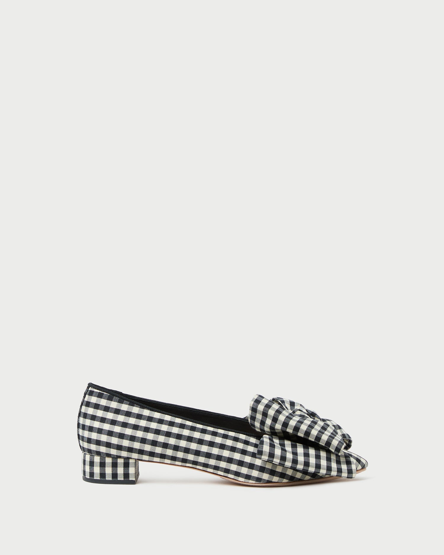 Noa Black/White Gingham Bow Flat | Loeffler Randall Women