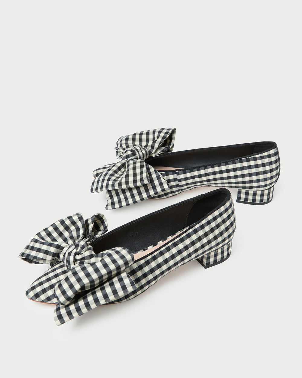 Noa Black/White Gingham Bow Flat | Loeffler Randall Women