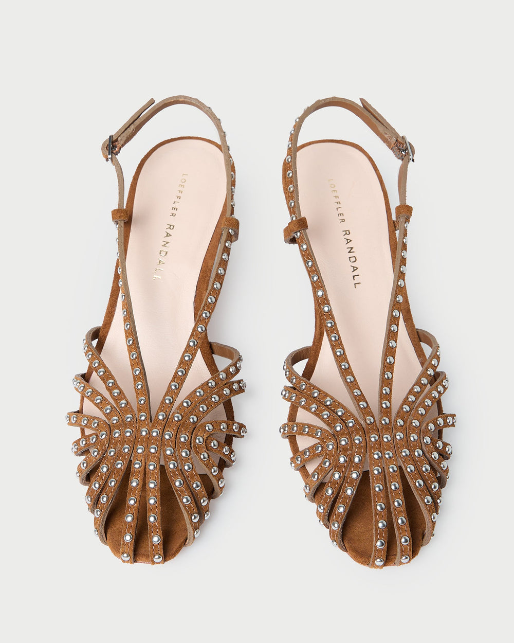 Priscilla Cacao/Silver Suede Heeled Sandal | Loeffler Randall Women