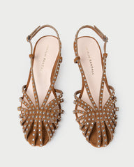 Priscilla Cacao/Silver Suede Heeled Sandal | Loeffler Randall Women