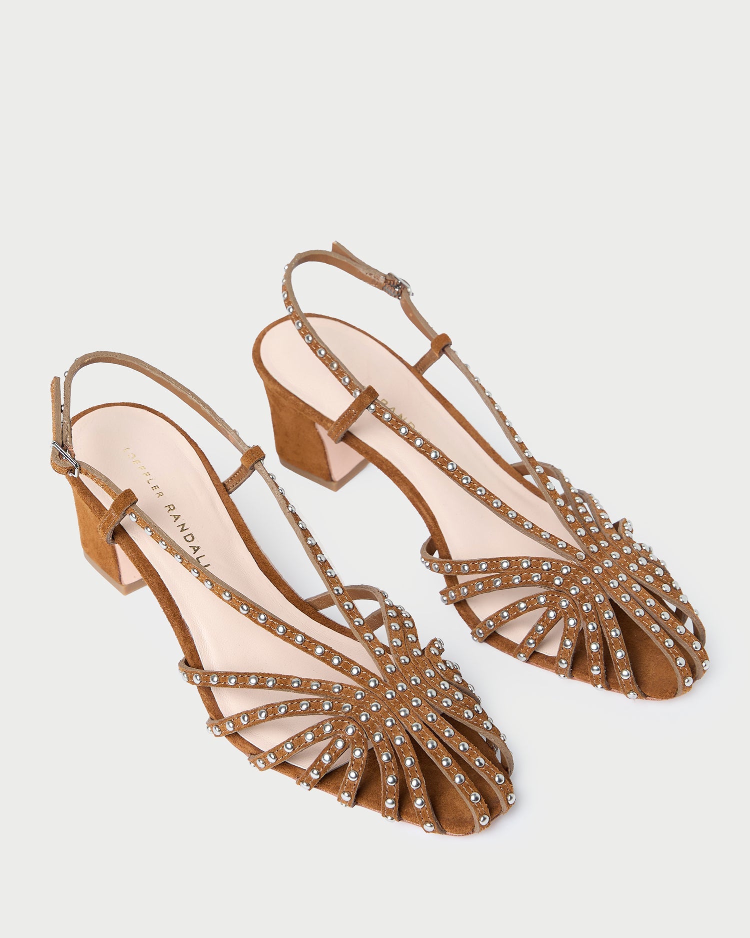 Priscilla Cacao/Silver Suede Heeled Sandal | Loeffler Randall Women