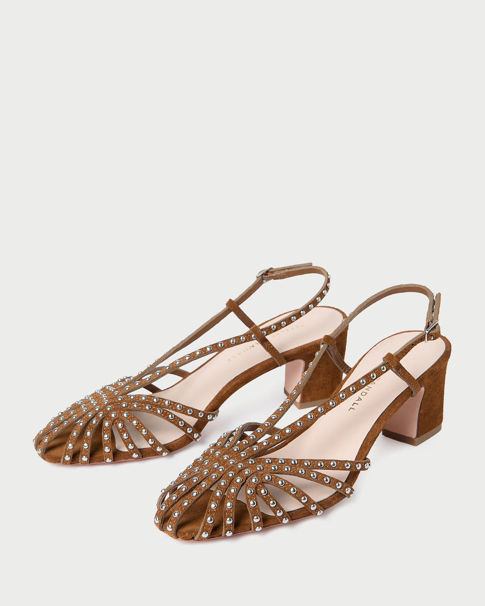 Priscilla Cacao/Silver Suede Heeled Sandal | Loeffler Randall Women