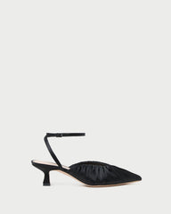 Rio Black Satin Kitten Heel | Women Loeffler Randall