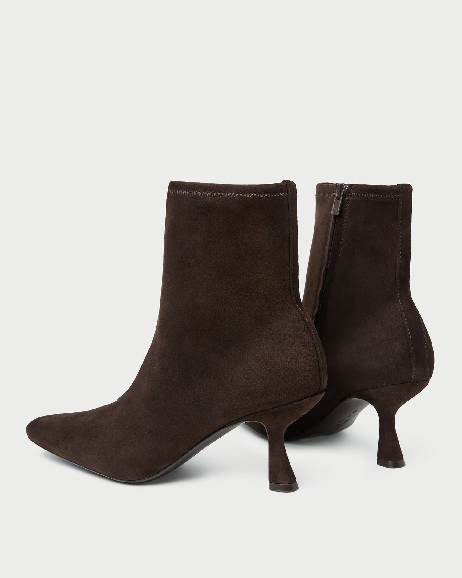 Loeffler Randall Women | Thandy Brown Suede Curved Heel Bootie