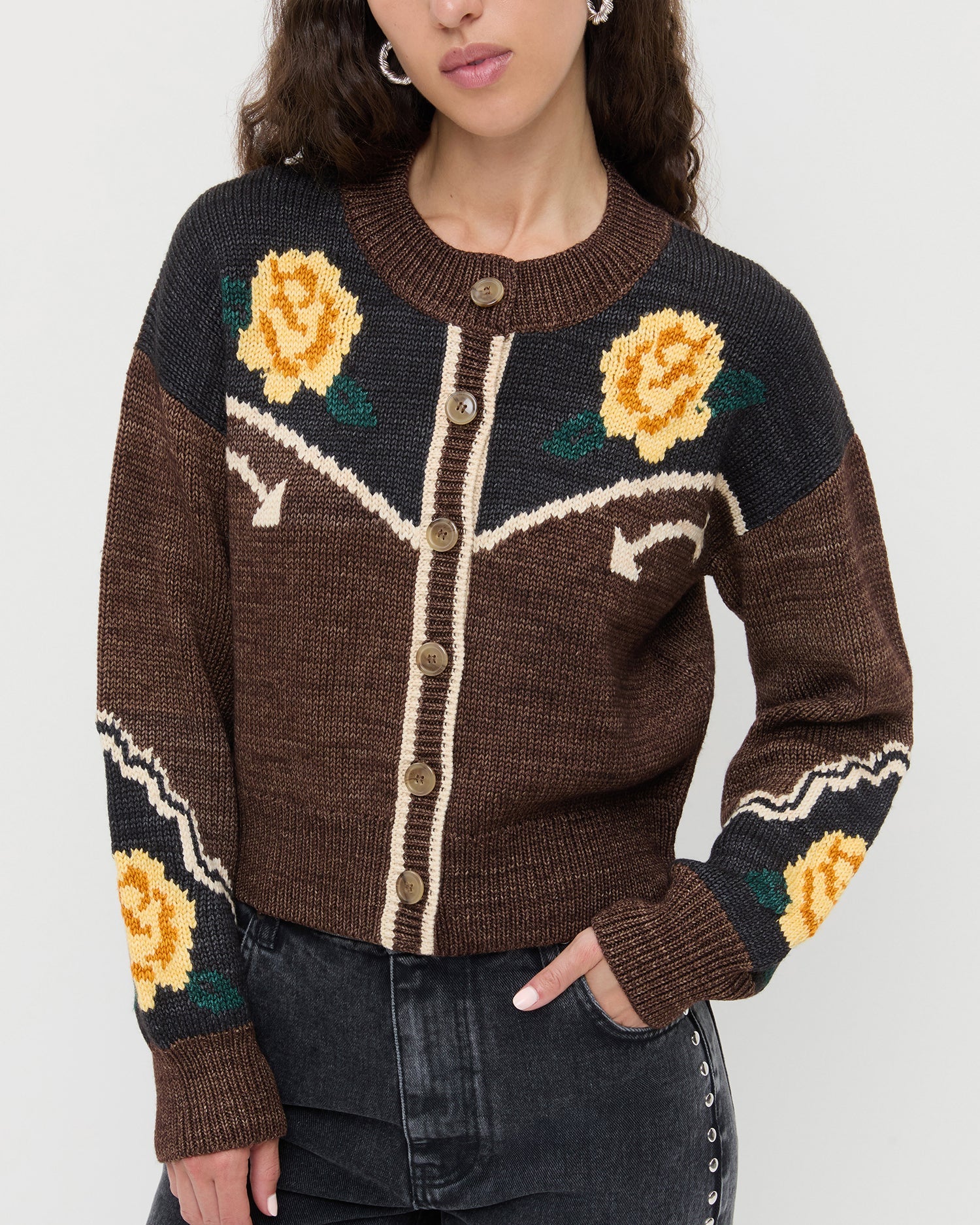 Loeffler Randall Women | Linda Intarsia Cardigan