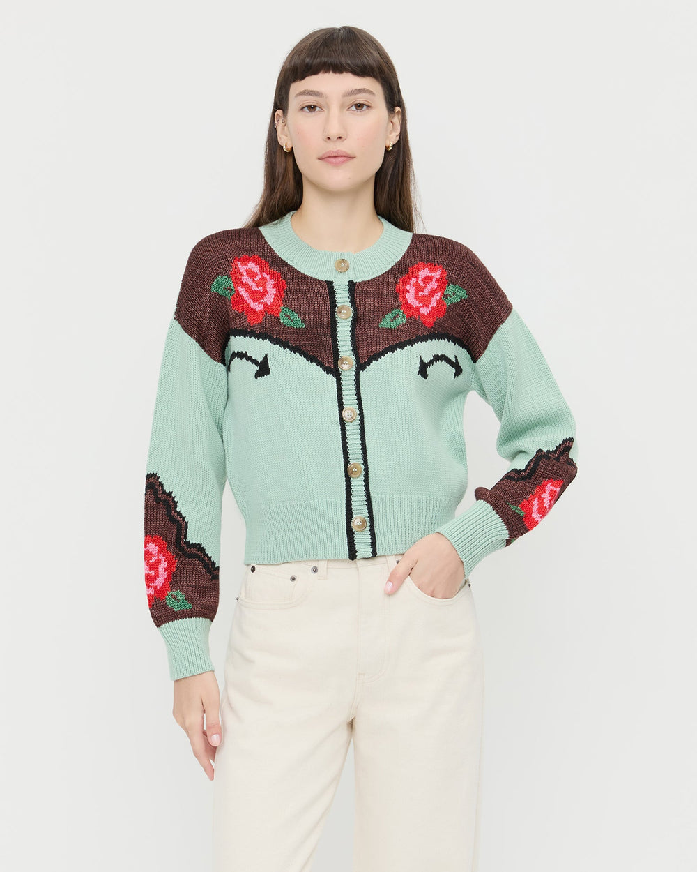 Loeffler Randall Women | Linda Intarsia Cardigan