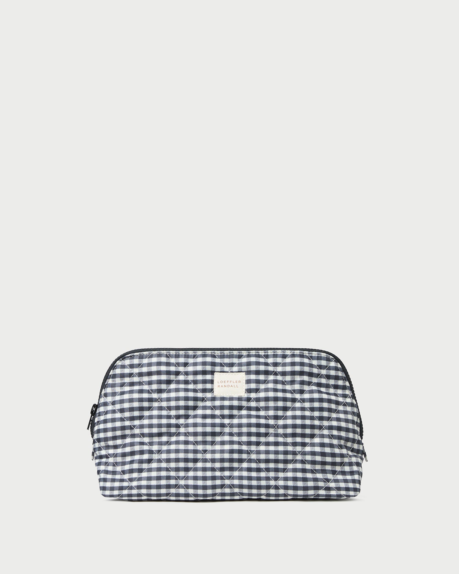 Loeffler Randall Women | Frances Black/White Gingham Cosmetic Pouch