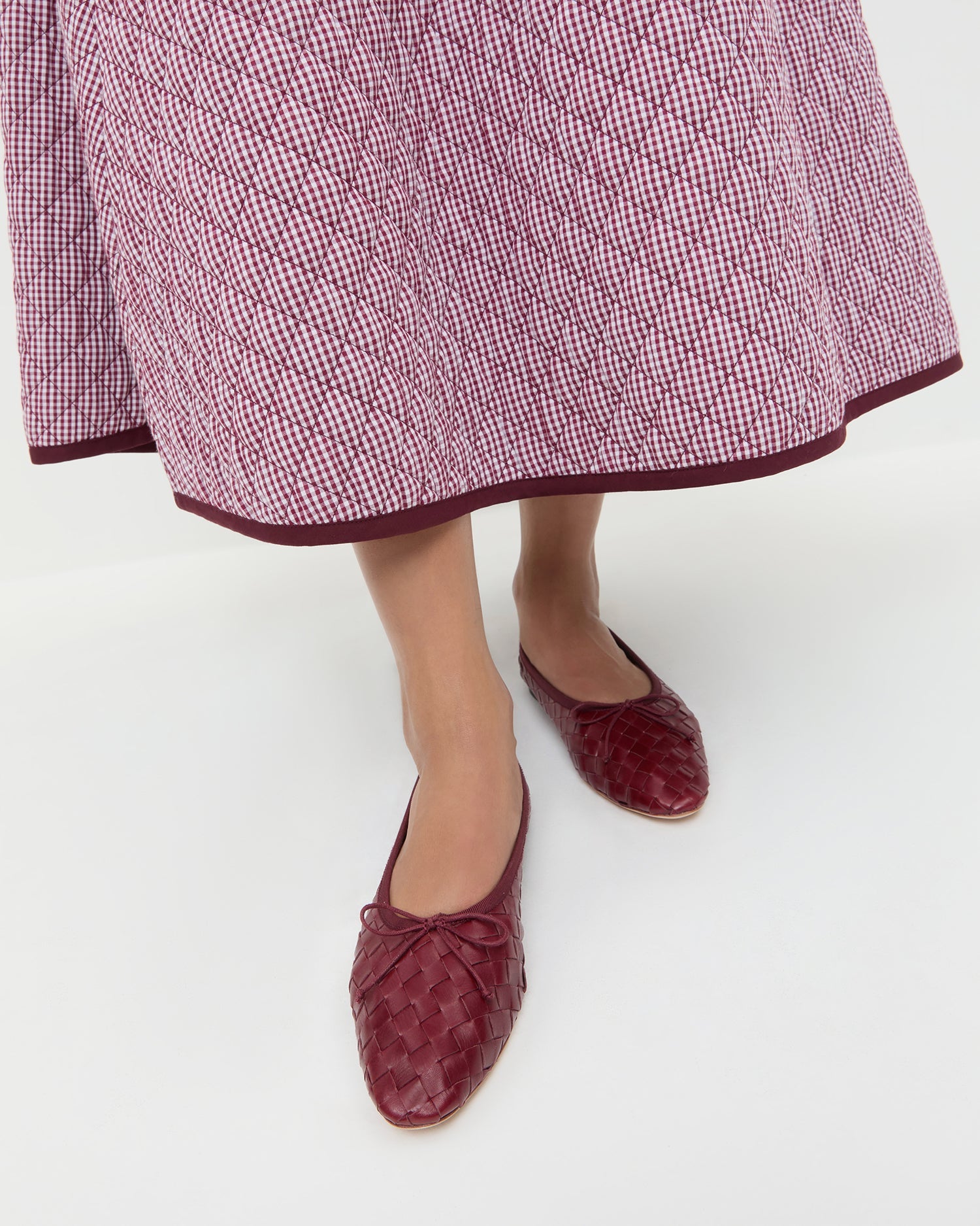 Loeffler Randall Women | Landry Wine Woven Ballet Flat