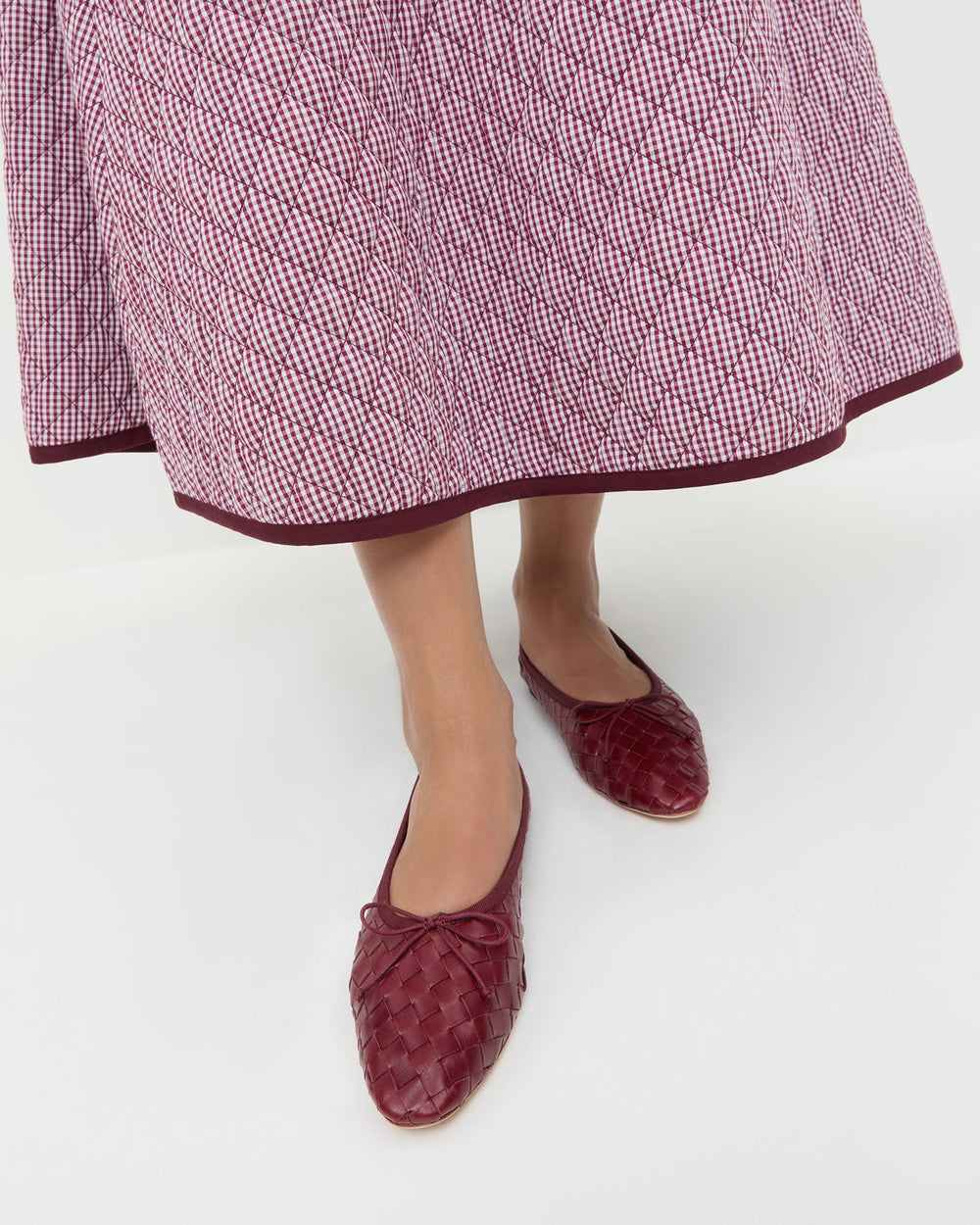Loeffler Randall Women | Landry Wine Woven Ballet Flat