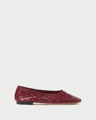 Loeffler Randall Women | Landry Wine Woven Ballet Flat