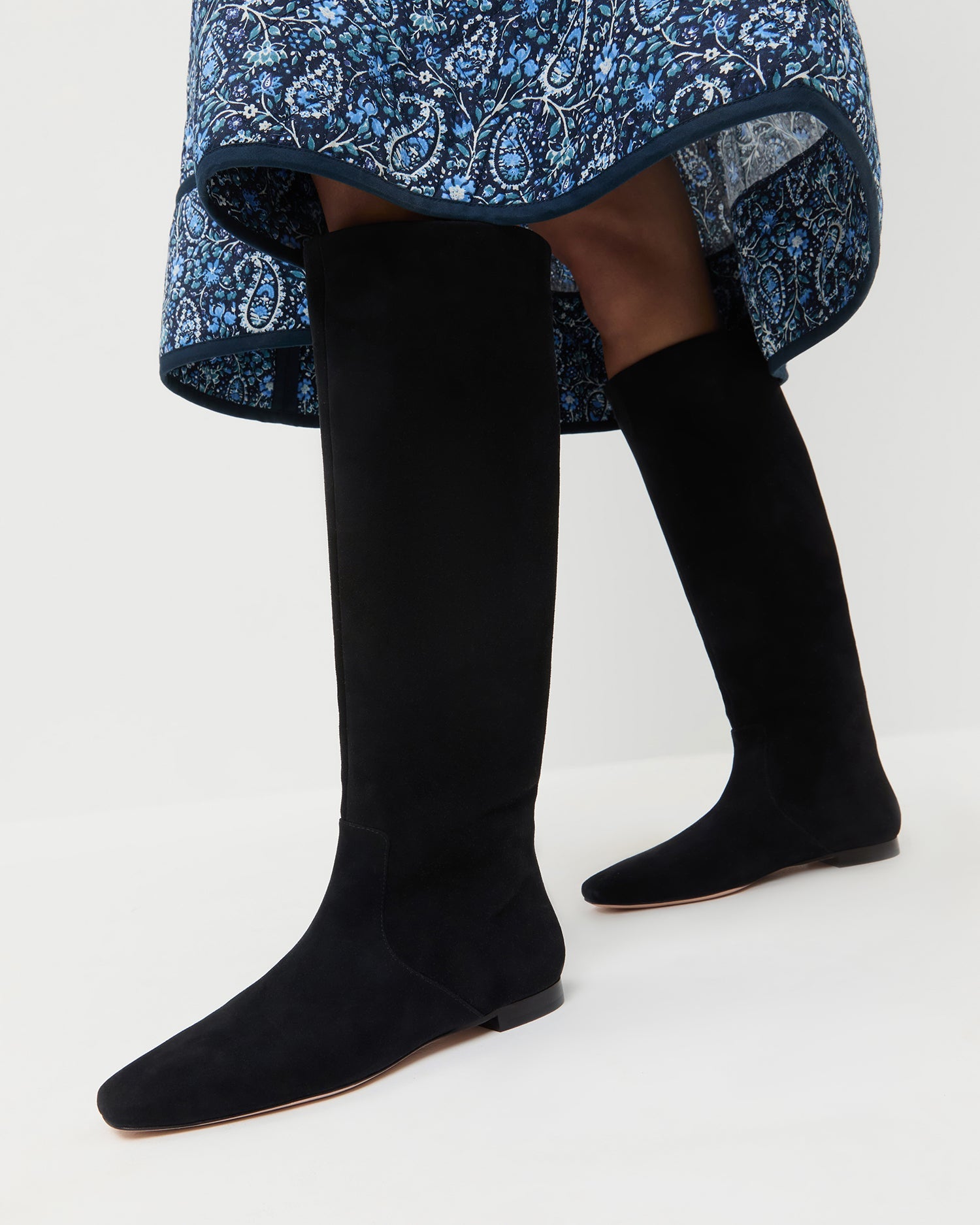 Loeffler Randall Women | Lillian Black Suede Tall Boot
