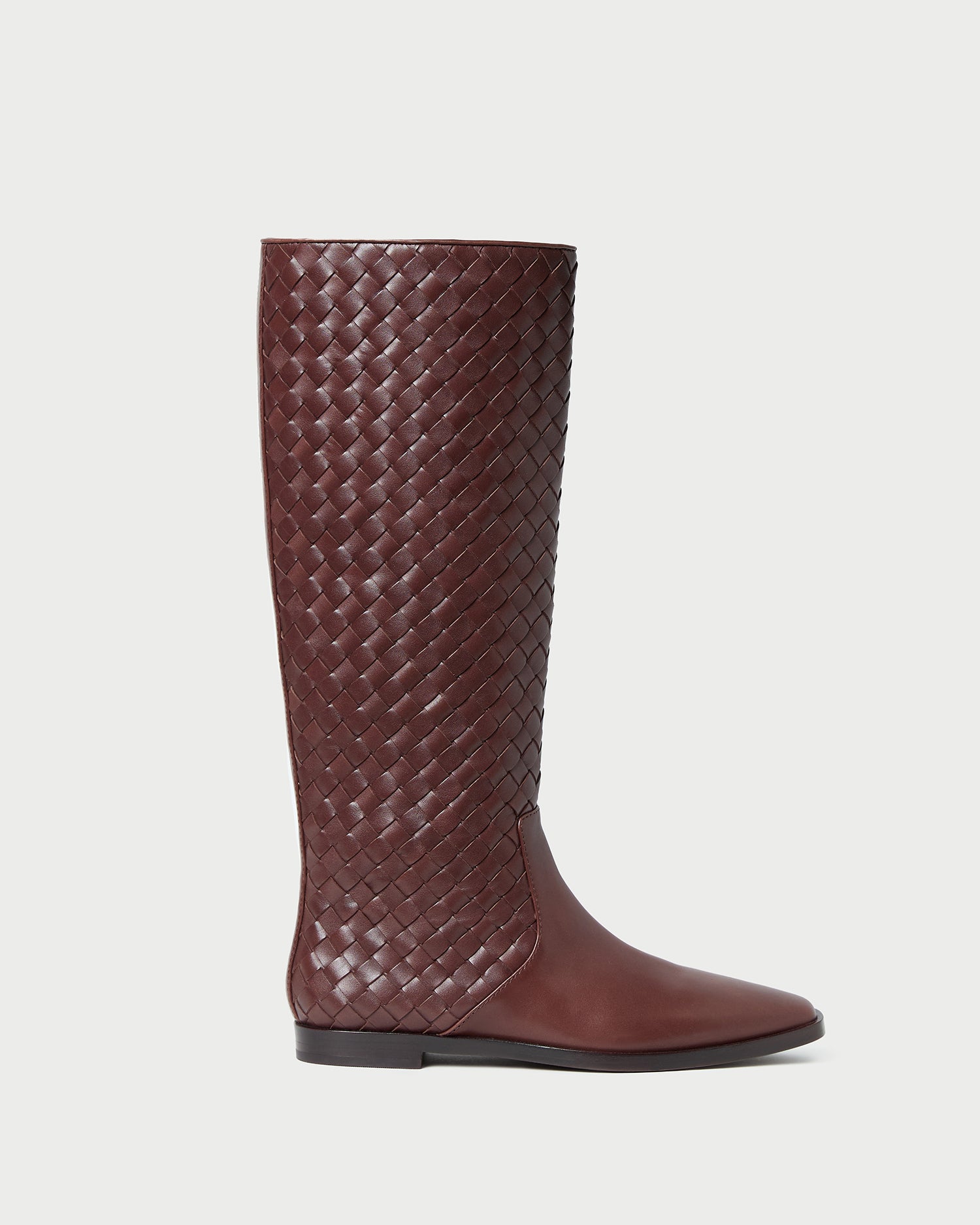 Tilly Espresso Woven Leather Boot | Loeffler Randall Women