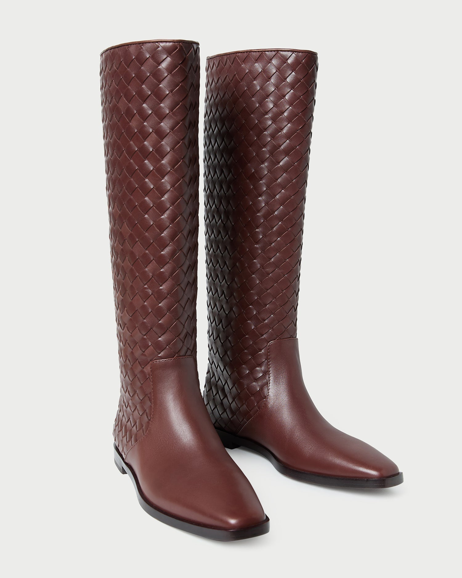 Tilly Espresso Woven Leather Boot | Loeffler Randall Women