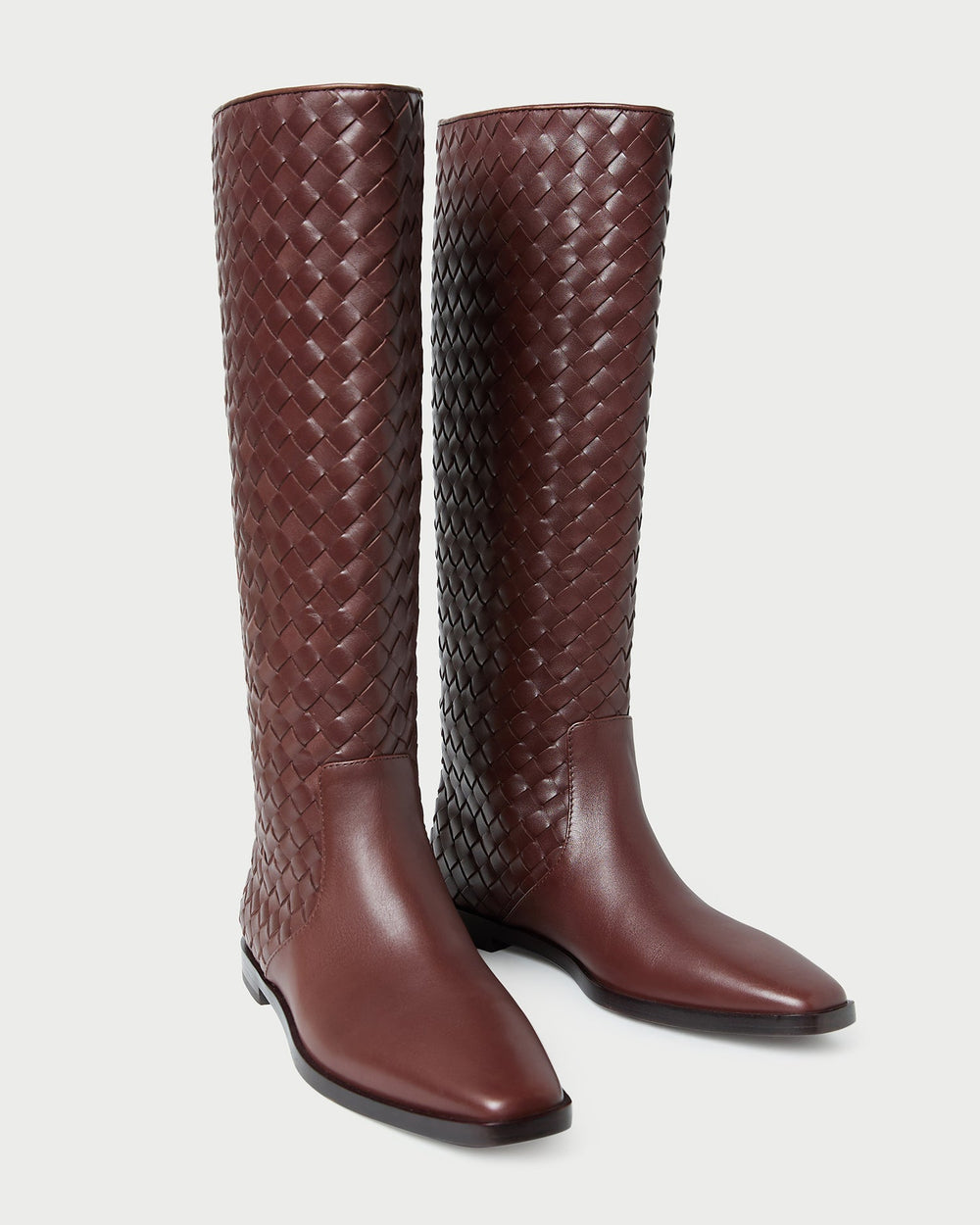 Tilly Espresso Woven Leather Boot | Loeffler Randall Women