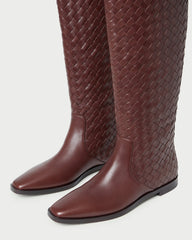 Tilly Espresso Woven Leather Boot | Loeffler Randall Women