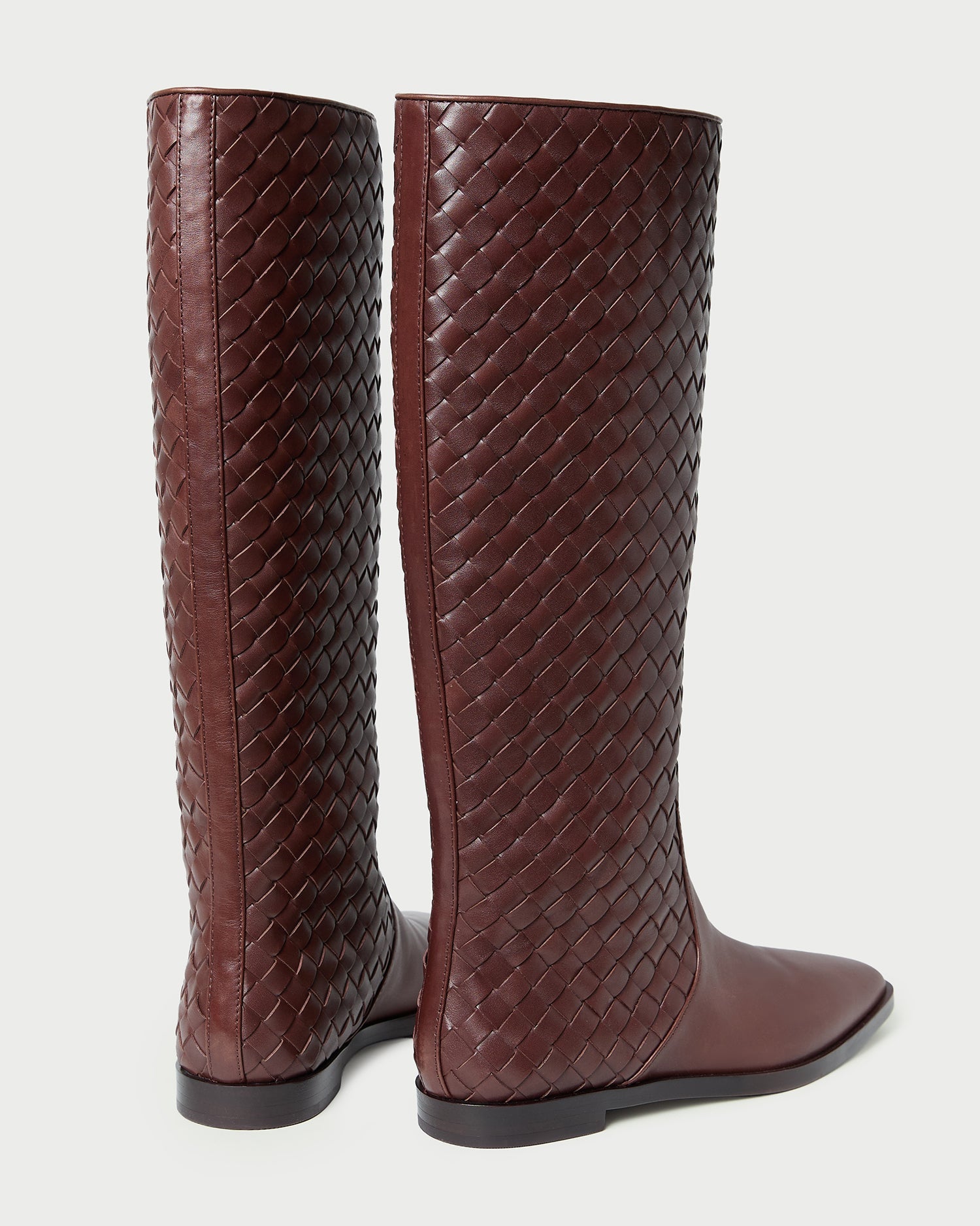 Tilly Espresso Woven Leather Boot | Loeffler Randall Women