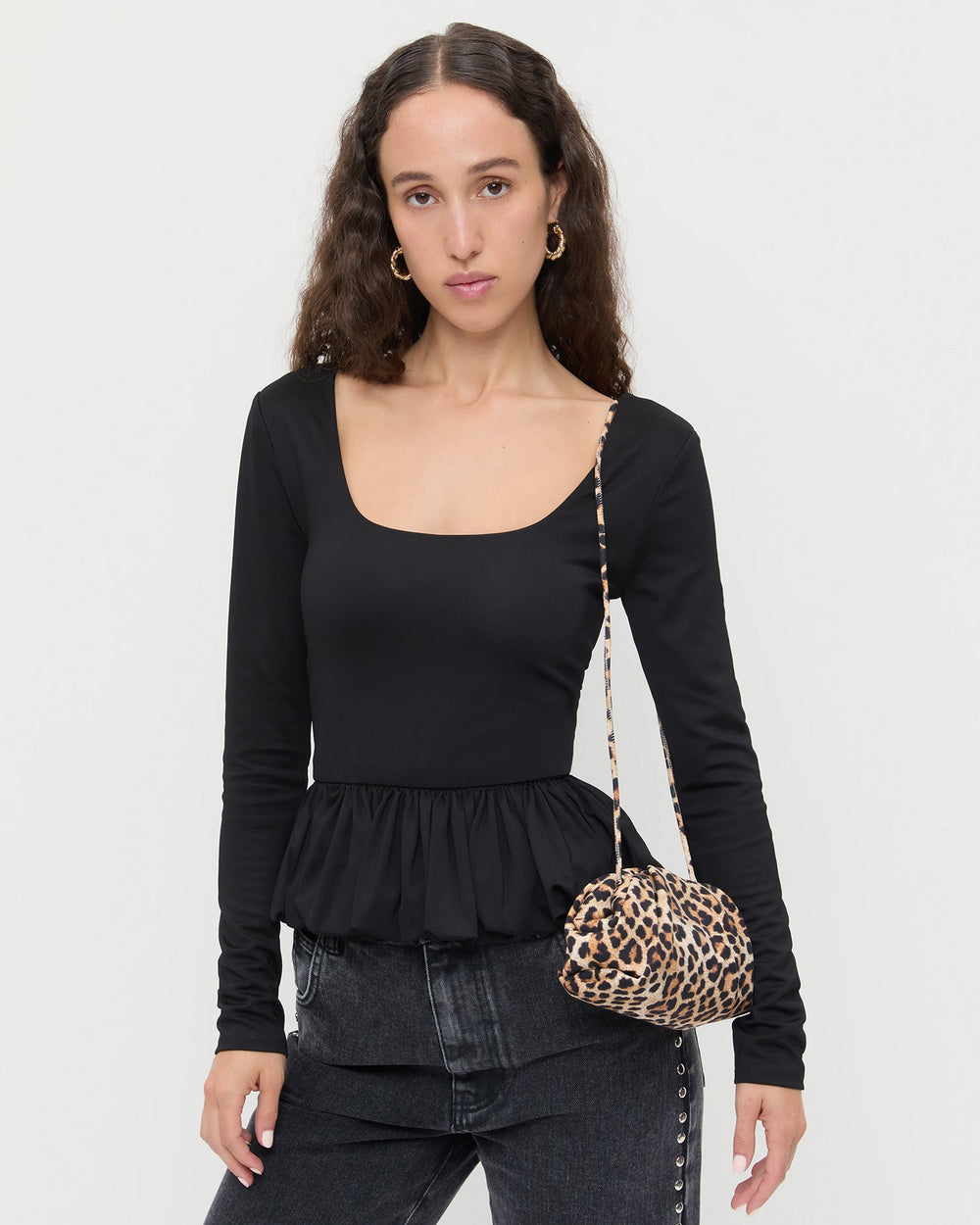 Bailey Leopard Jersey Dome Clutch | Loeffler Randall Women