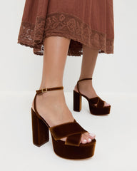 Loretta Brown Velvet Platform Sandal | Women Loeffler Randall