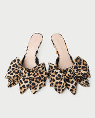 Loeffler Randall Women | Margot Leopard Jersey Bow Mule