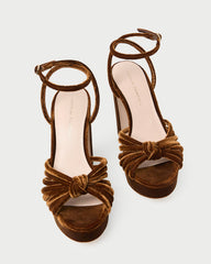 Loeffler Randall Women | Rivka Brown Velvet Platform Sandal